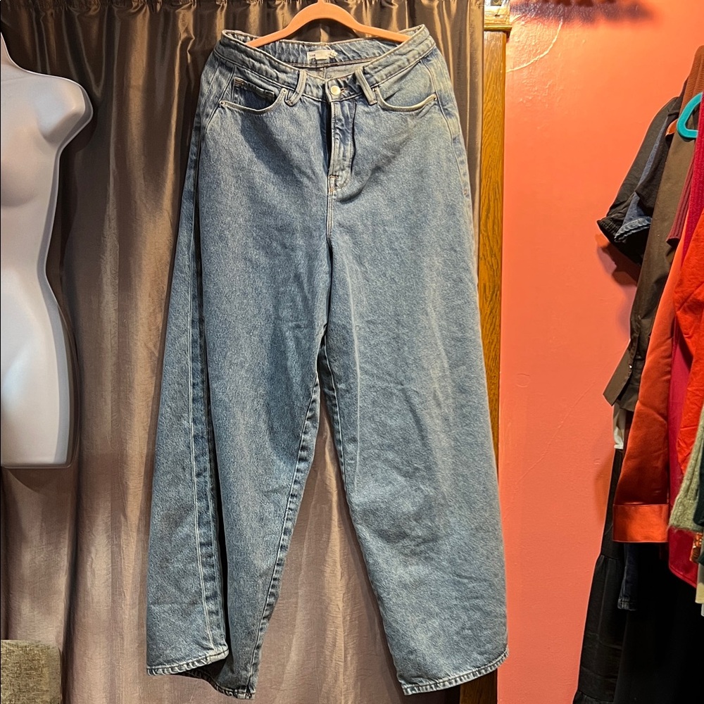 Good American Light Blue palazzo high waist Jeans sz 2